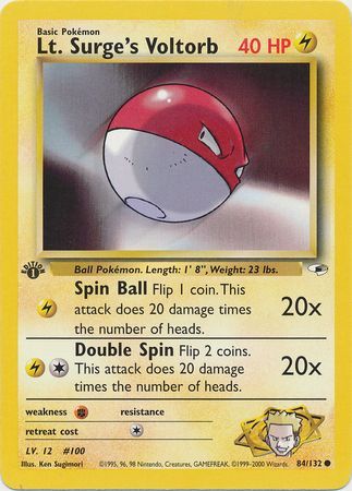 Lt. Surge's Voltorb - 84-132 - 1st Edition