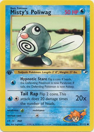 Misty's Poliwag - 87-132 - 1st Edition