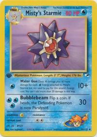 pokemon gym heroes 1st edition misty s starmie 56 132 1st edition