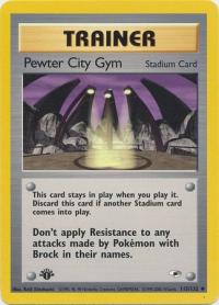 pokemon gym heroes 1st edition pewter city gym 115 132 1st edition