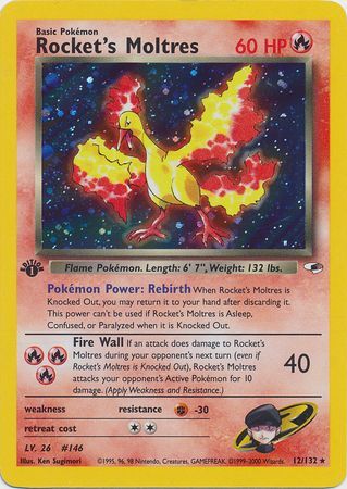 Rocket's Moltres - 12-132 - 1st Edition