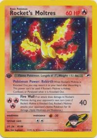 pokemon gym heroes 1st edition rocket s moltres 12 132 1st edition