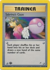 pokemon gym heroes 1st edition sabrina s gaze 125 132 1st edition