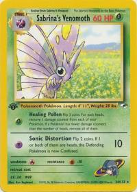 pokemon gym heroes 1st edition sabrina s venomoth 34 132 1st edition