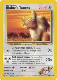 pokemon gym heroes blaine s tauros 64 132