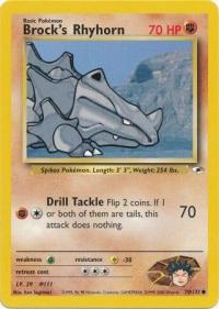 pokemon gym heroes brock s rhyhorn 70 132