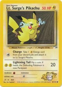 pokemon gym heroes lt surge s pikachu 81 132