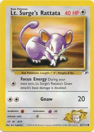 Lt. Surge's Rattata - 82-132