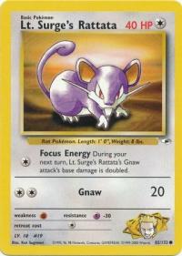 pokemon gym heroes lt surge s rattata 82 132