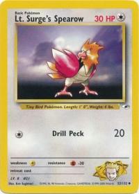 pokemon gym heroes lt surge s spearow 52 132