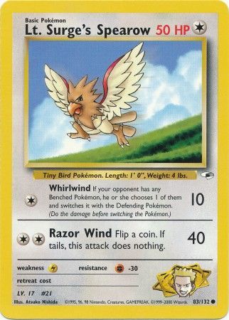 Lt. Surge's Spearow - 83-132