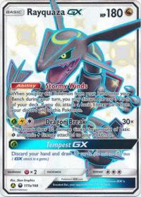 pokemon hidden fates rayquaza gx 177a 168