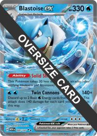 pokemon jumbo pokemon cards blastoise ex 009 165 oversized promo