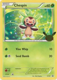 pokemon jumbo pokemon cards chespin xy01 25th anniversary oversized promo