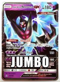 pokemon jumbo pokemon cards dawn wing necrozma gx 63 156 oversized