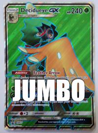 pokemon jumbo pokemon cards decidueye gx sm37 oversized