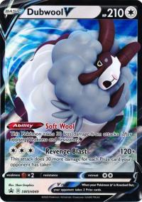 pokemon jumbo pokemon cards dubwool v swsh049 oversize promo