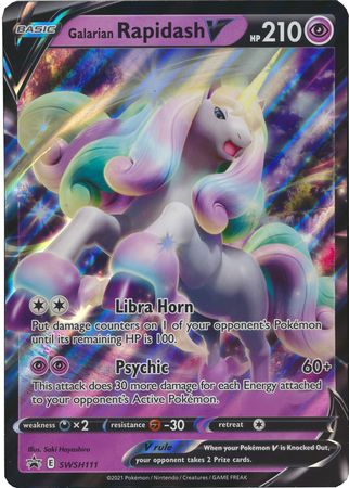 Galarian Rapidash V - SWSH111 - Oversized Promo