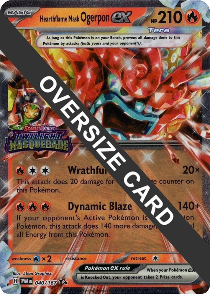Hearthflame Mask Ogerpon EX - Jumbo Card