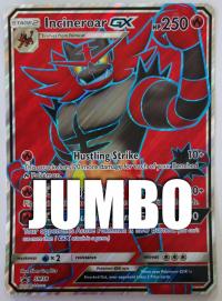 pokemon jumbo pokemon cards incineroar gx sm38 oversized
