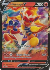 pokemon jumbo pokemon cards infernape v swsh252 oversized promo