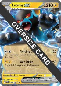 pokemon jumbo pokemon cards luxray ex 068 167 oversized promo