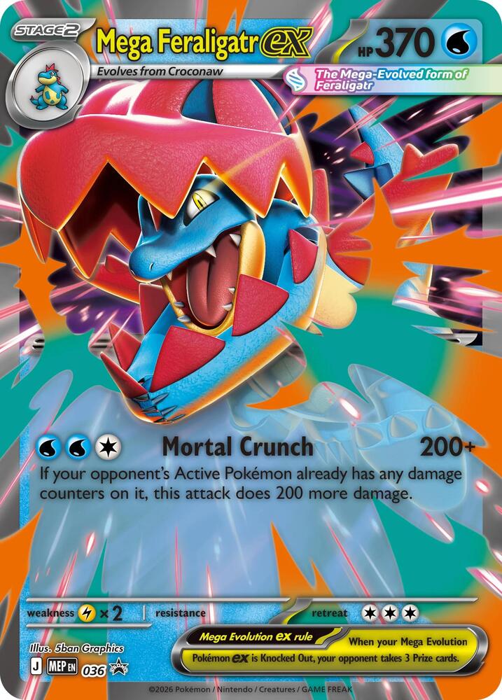 Mega Feraligatr EX Jumbo Card
