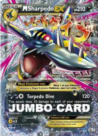 pokemon jumbo pokemon cards mega m sharpedo ex xy200 oversized