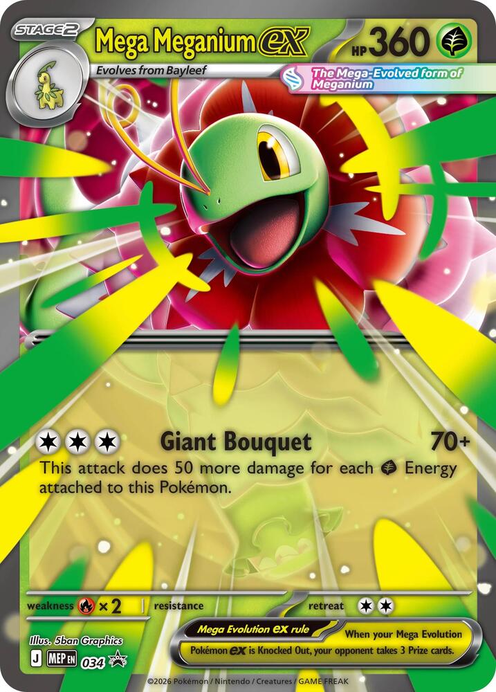 Mega Meganium EX Jumbo Card