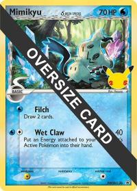pokemon jumbo pokemon cards mimikyu delta species swsh136 jumbo card