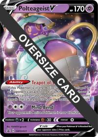 pokemon jumbo pokemon cards polteageist v swsh021 oversized promo