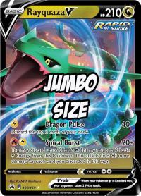 pokemon jumbo pokemon cards rayquaza v 100 159 oversized promo