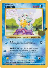 pokemon jumbo pokemon cards squirtle 63 102 25th anniversary oversized promo