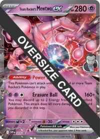 pokemon jumbo pokemon cards team rocket s mewtwo ex jumbo card
