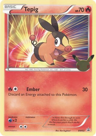 Tepig - BW02 - 25th Anniversary Oversized Promo