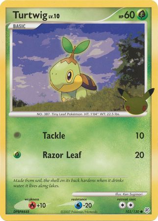 Turtwig - 103-130 - 25th Anniversary Oversized Promo