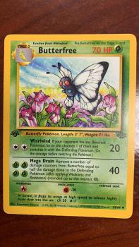 pokemon junk butterfree 33 64 1st edition misprint
