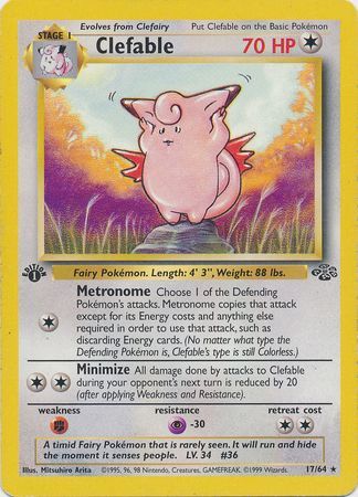 Clefable 17-64  1st edition