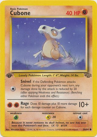Cubone 50-64 1st edition