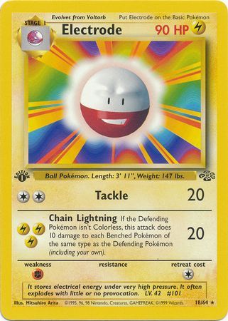 Electrode 18-64 1st edition (Base Set Art Misprint)
