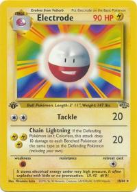 pokemon jungle 1st edition electrode 18 64 1st edition base set art misprint