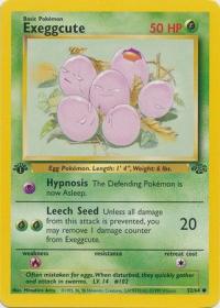 pokemon jungle 1st edition exeggcute 52 64 1st edition