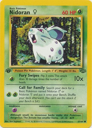 Nidoran 57-64 1st edition