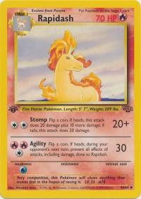 pokemon jungle 1st edition rapidash 44 64 1st edition