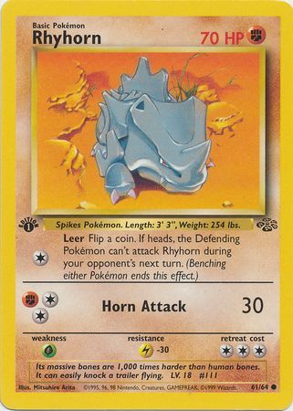 Rhyhorn 61-64  1st edition