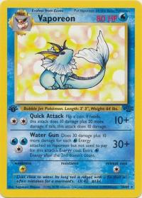 pokemon jungle 1st edition vaporeon 28 64 1st edition