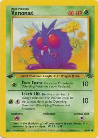 pokemon jungle 1st edition venonat 63 64 1st edition