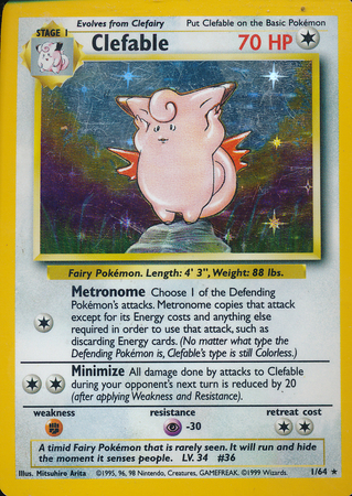 Clefable 1-64 (No Set symbol Misprint)