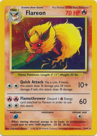 Flareon 3-64 (No Set Symbol Misprint)