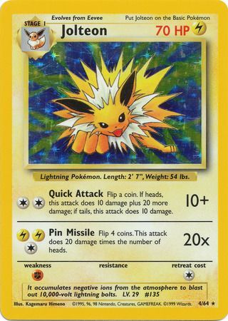 Jolteon 4-64 (No Set Symbol Misprint)